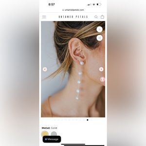 Untamed Petals Harper Pearl Drops NWT